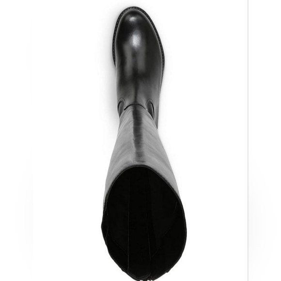 New Sam Edelman Mikala Leather Riding Knee High Boots Women's Black Size 8 - Picture 2 of 4